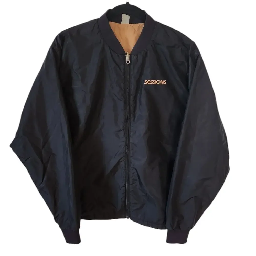 Sessions Reversible Black Gold Ski Jacket Base Layer Insert Liner Jacket Medium